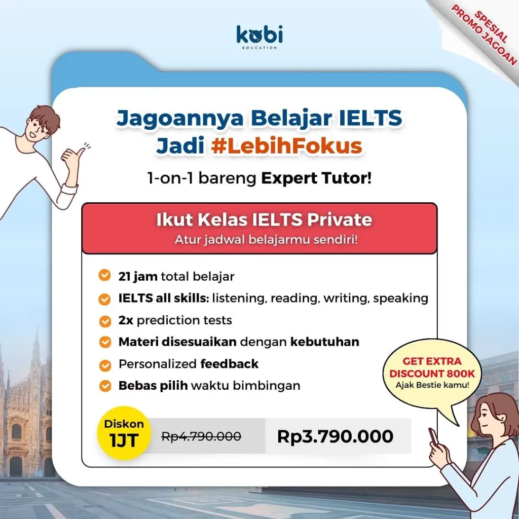 kobi education-beasiswa chevening s2 2024-gambar kelas ielts private untuk persiapan chevening