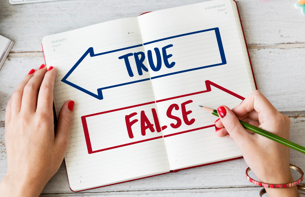 kobi education-mitos beasiswa aas-gambar true or false di atas halaman buku