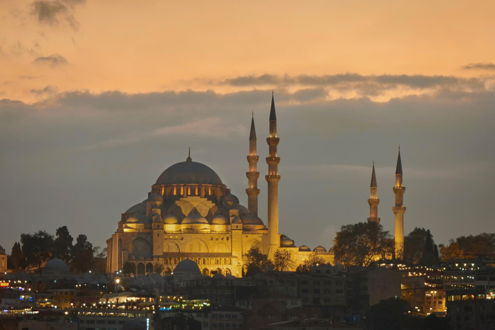 kobi education-alternatif turkiye burslari scholarship-gambar masjid pada sore hari di kota istanbul