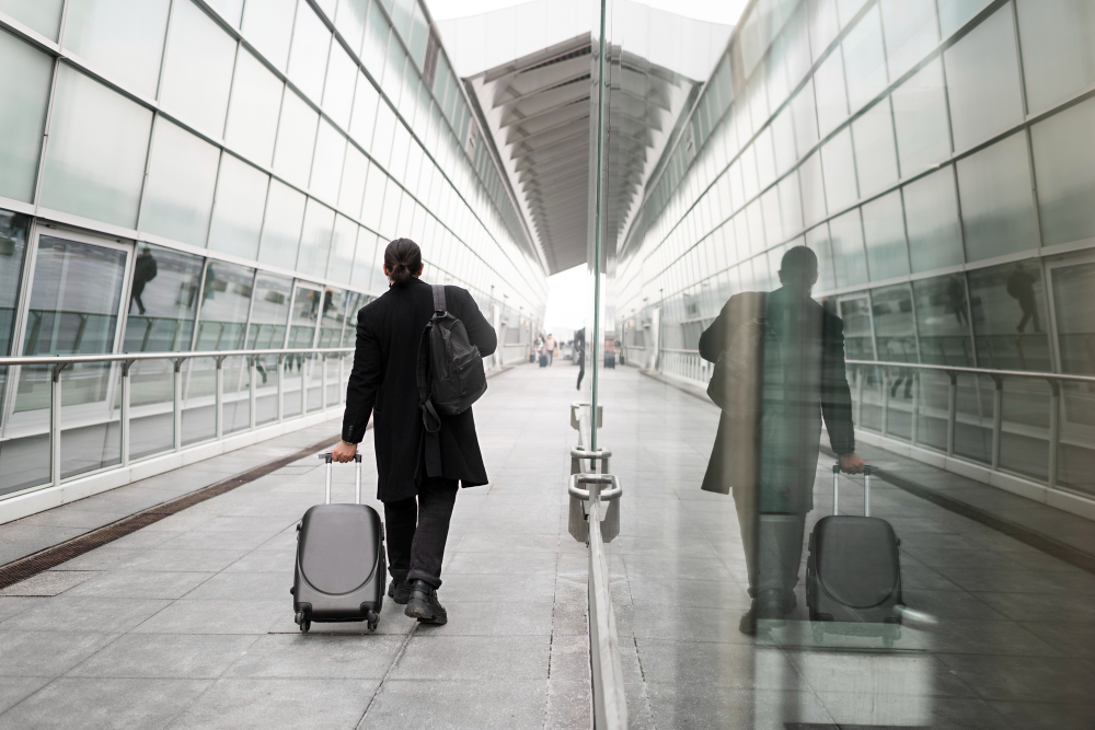kobi education-beasiswa tanpa balik ke indonesia-gambar orang sedang membawa koper di bandara