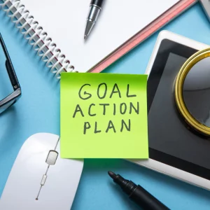 kobi education-action plan chevening-gambar sticky notes goal action plan