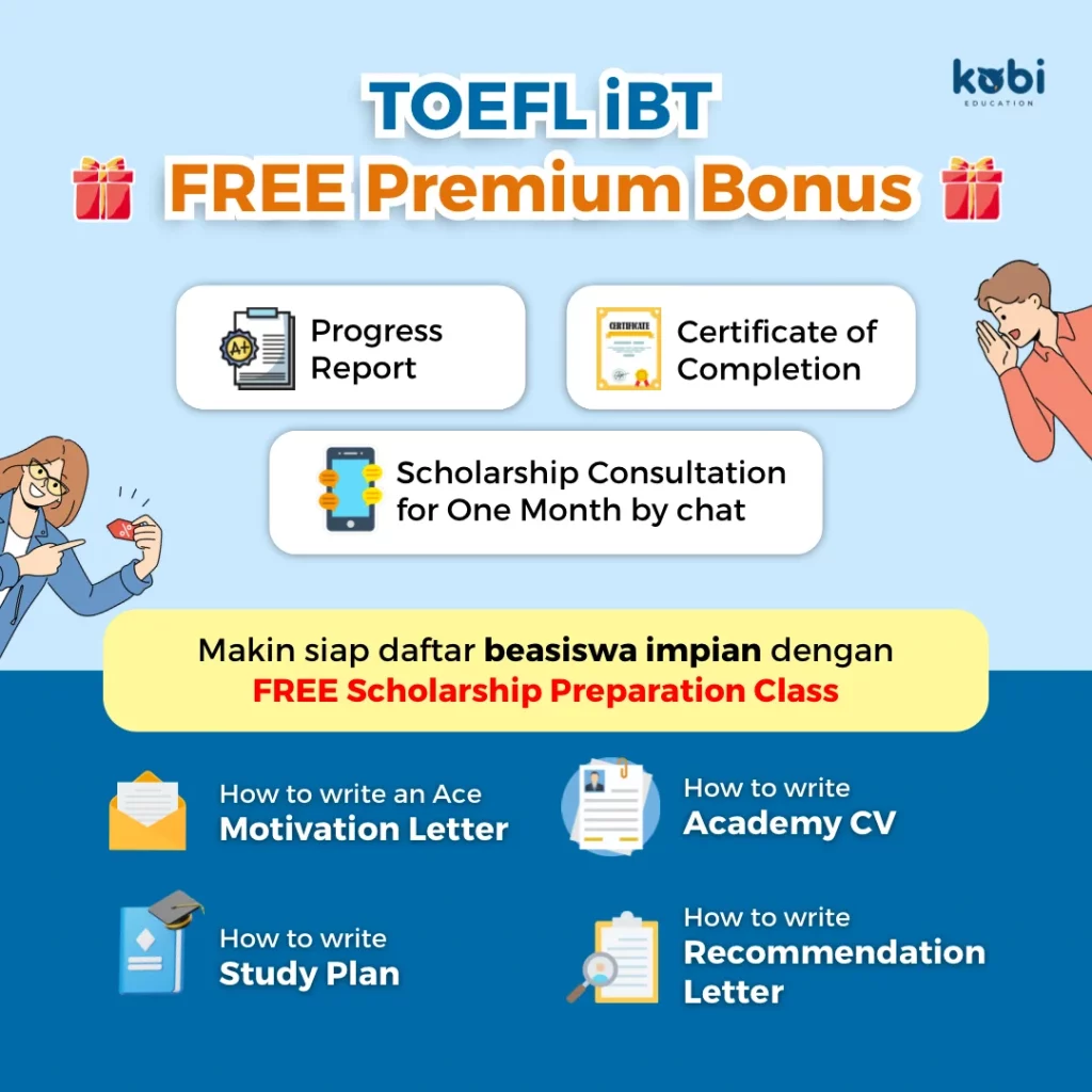 kobi education-tes toefl ibt-gambar bonus toefl ibt