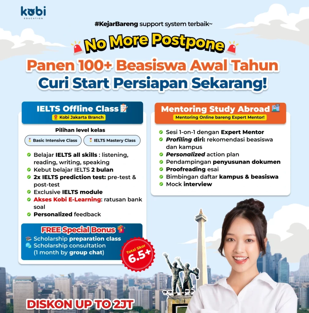 kobi education-metode car-gambar poster ielts offline jakarta untuk di hari weekend