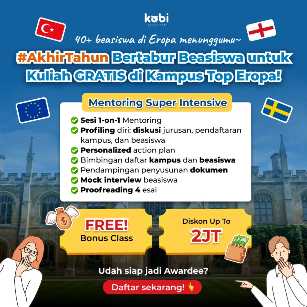 kobi education-universitas terbaik di eropa-gambar poster mentoring untuk eropa kedua