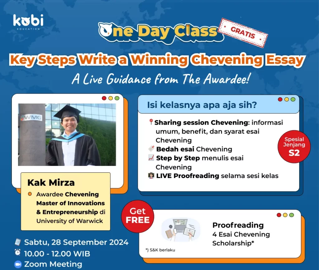 kobi education-esai chevening-gambar poster webinar chevening