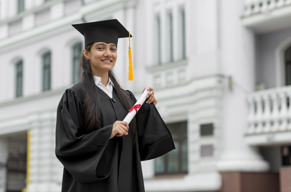 kobi education-beasiswa ke luar negeri-gambar wisudawan dari negara inggris sedang tersenyum setelah lulus