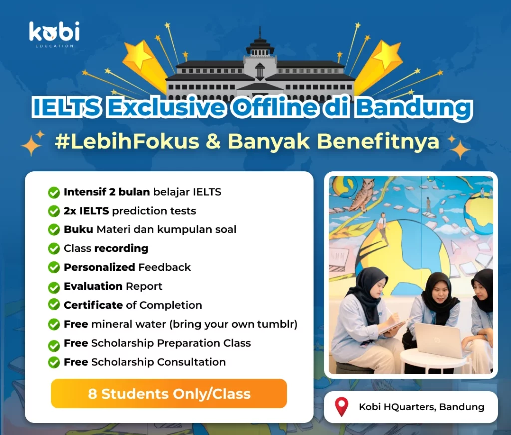 kobi education-magang di luar negeri-gambar poster ielts offline untuk artikel magang