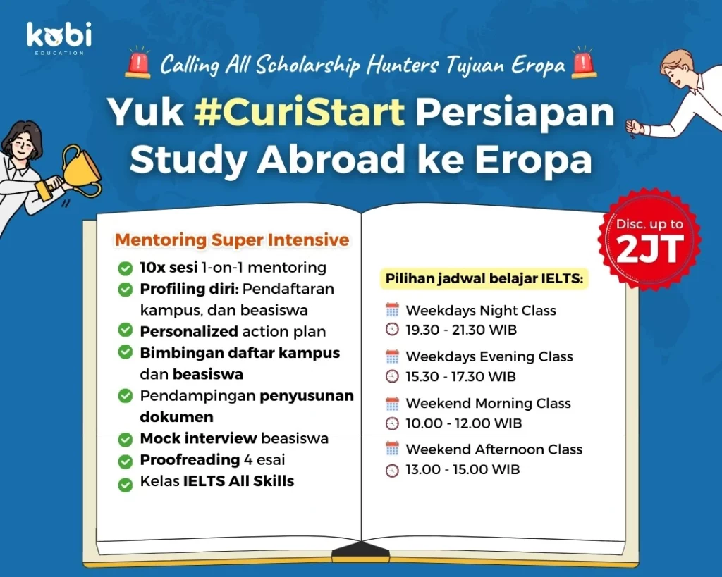 kobi education-contoh study plan mahasiswa-gambar poster untuk mentoring eropa semi selling terbaru