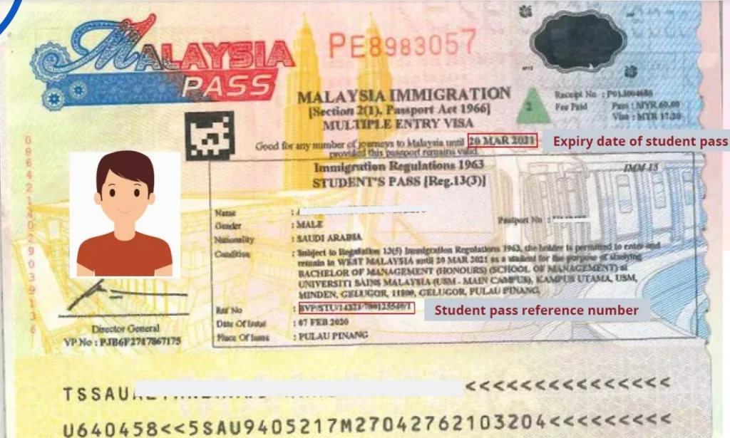 kobi education-visa pelajar malaysia-gambar kartu student pass