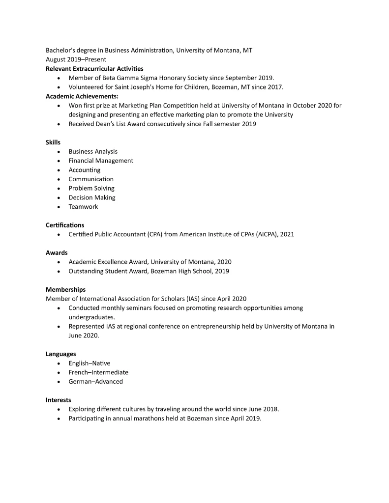 kobi education-cv beasiswa-gambar tampilan contoh cv zety kedua