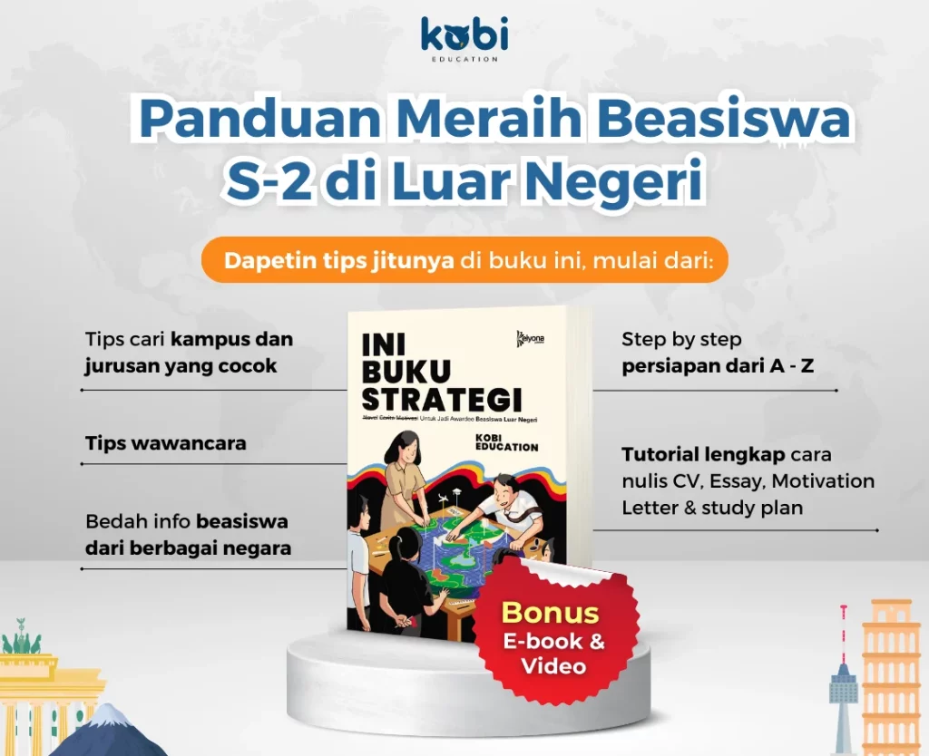 kobi education-persiapan study abroad-gambar poster buku s2 kobi untuk artikel persiapan belajar ke luar negeri