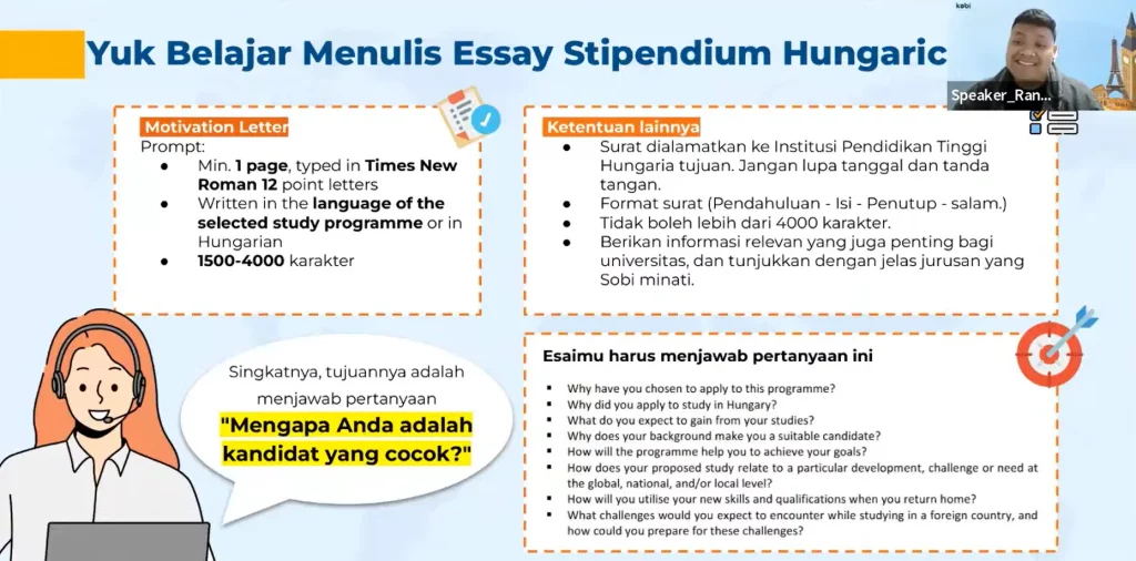 kobi education-webinar stipendium-gambar foto webinar untuk penjelasan motivation letter