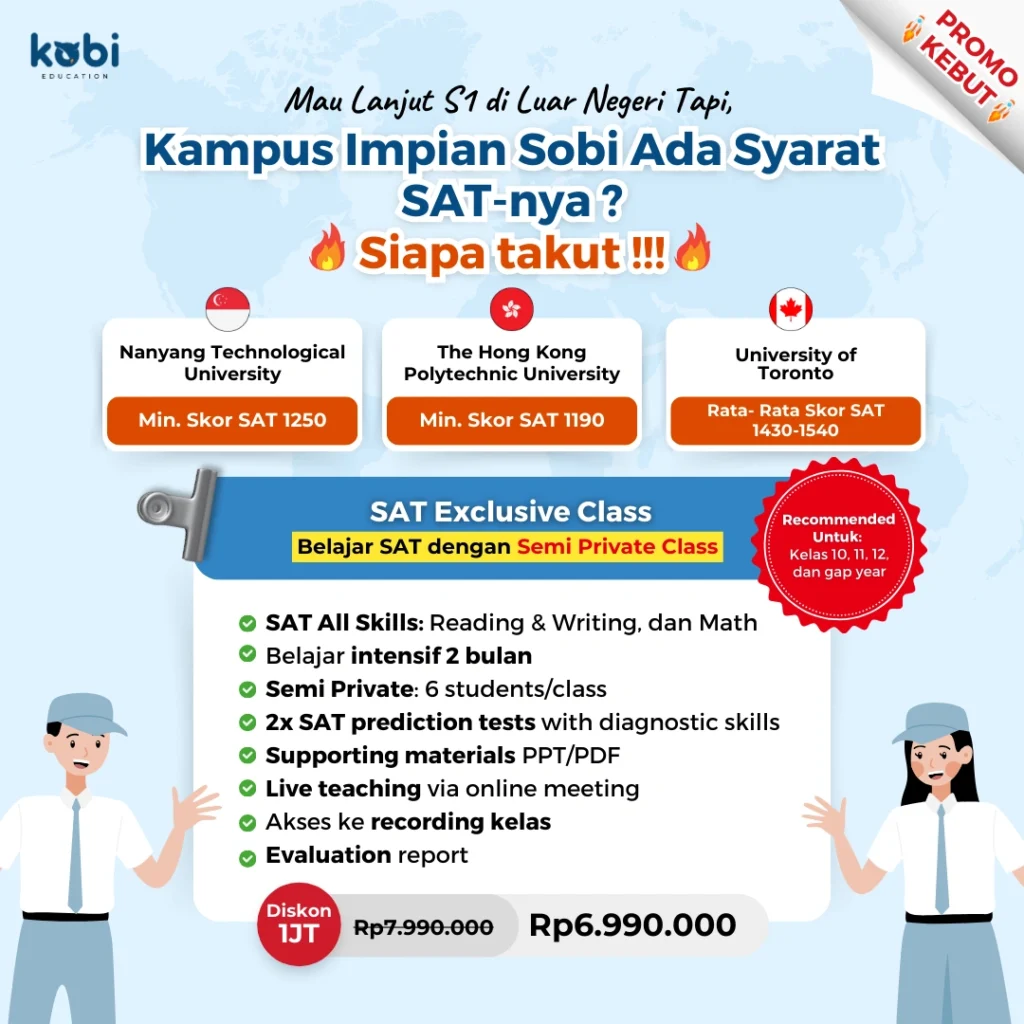 kobi education-timeline belajar sat-gambar poster kelas sat untuk artikel timeline pembelajaran buat sat