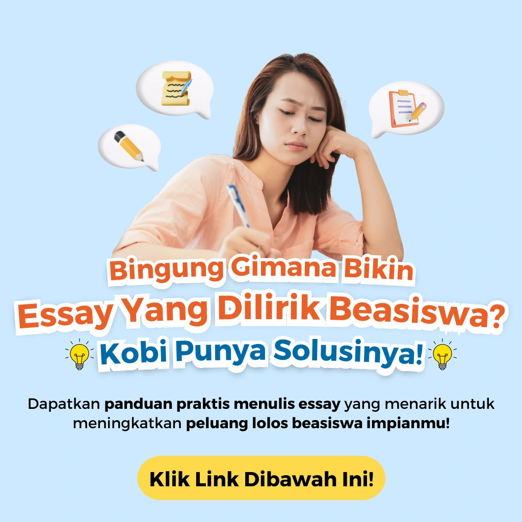 kobi education-essay beasiswa s2 luar negeri-gambar poster buku s2 pertama buar artikel tips sukses essay beasiswa s2 study abroad