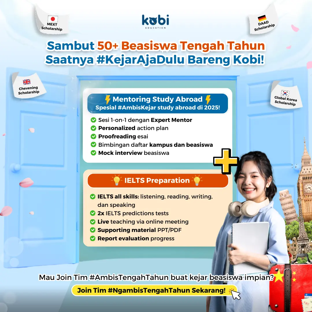 kobi education-jurusan unik yang terbaik di dunia-gambar poster beasiswa tengah tahun untuk artikel jurusan unik