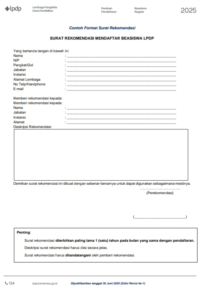 kobi education-contoh surat rekomendasi lpdp-gambar screenshot surat rekomendasi lpdp
