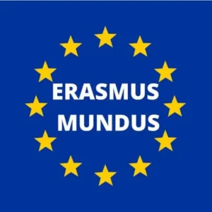 kobi education-berkas beasiswa erasmus mundus-gambar logo erasmus mundus dengan background berwarna biru