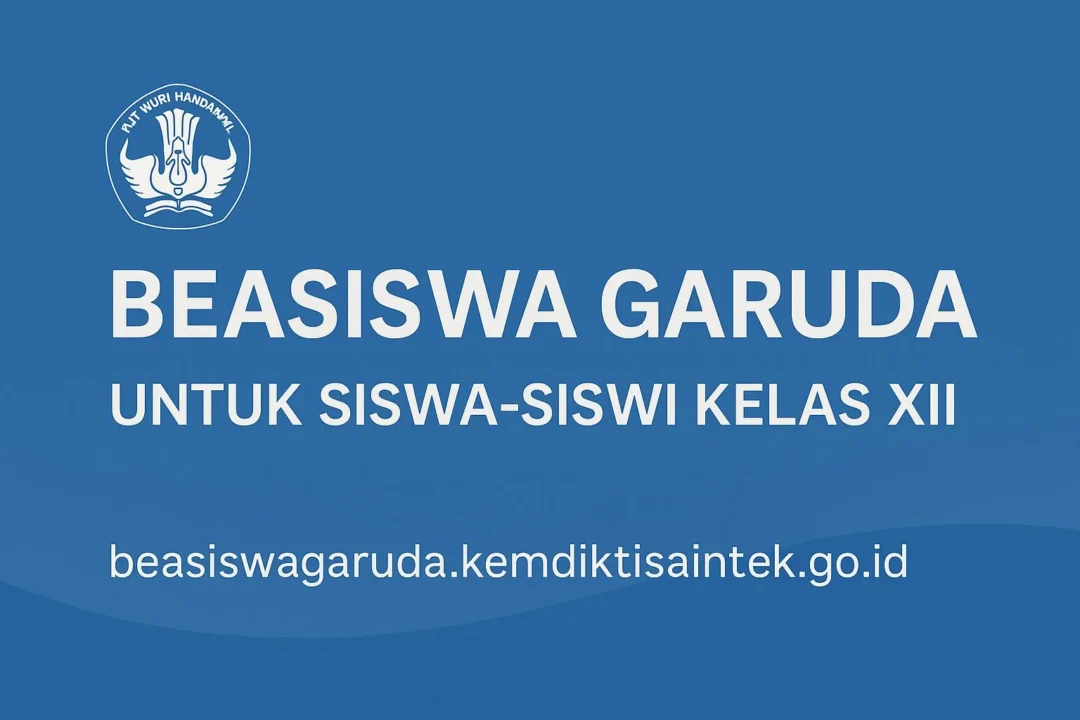 kobi education-timeline beasiswa garuda-gambar logo beasiswa buat garuda dengan background warna biru